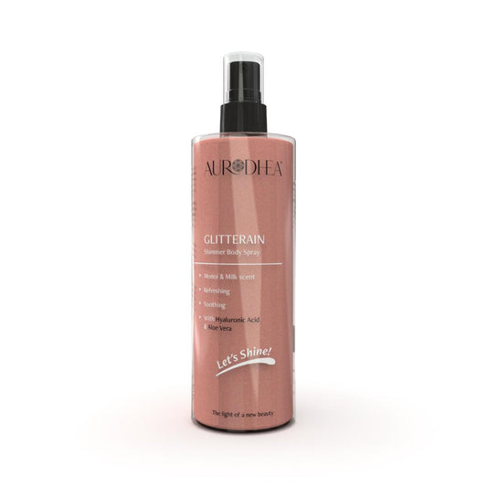 GLITTERAIN – Golden Shimmer Body Spray (Monoi & Milk) — 150 ml