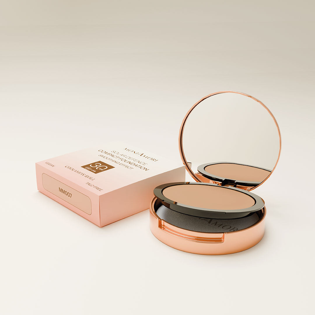 Solar Defence Compact Foundation — Cinnamon Roll (SPF 30)